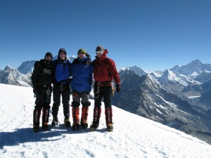 På toppen af Mera Peak