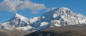 Shishapangma set fra det tibetanske højland