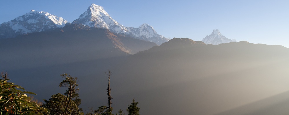 Annapurna bjerggruppen set fra Poon Hill
