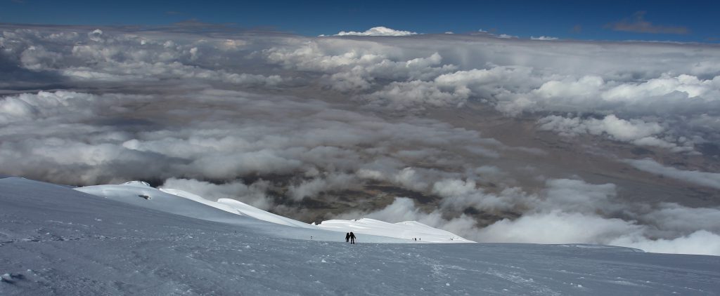 På vej op ad Mustagh Ata i omkring 6400 meters højde